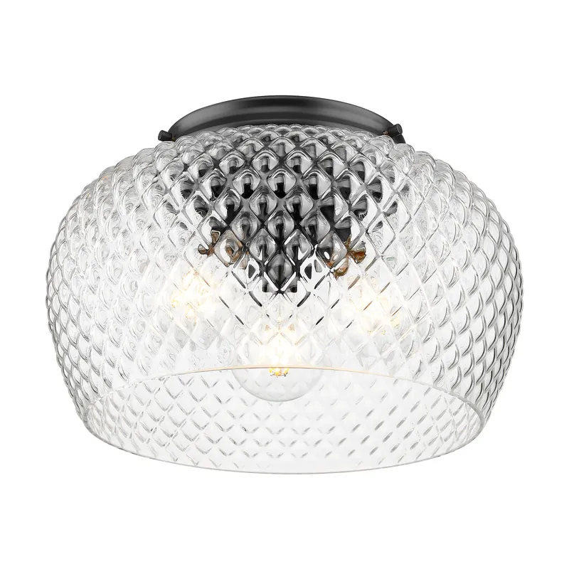 Golden Lighting Adeline 3-light Flush Mount in Matte Black — Golden Lighting LED Ceiling Lights  
