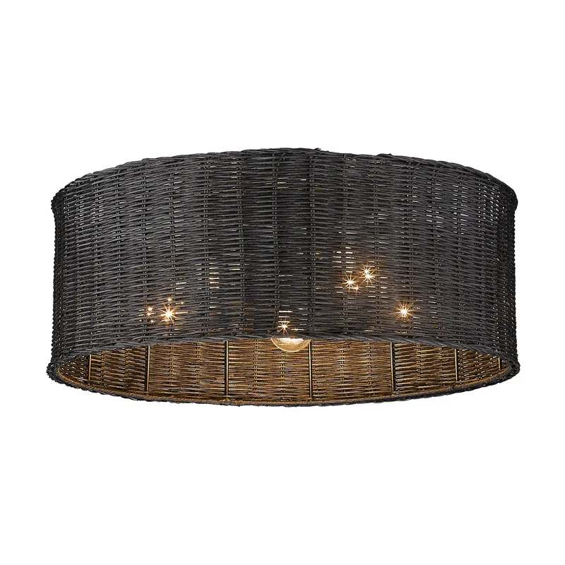 Golden Lighting Erma 5-light Flush Mount in Matte Black — Golden Lighting LED Ceiling Lights  
