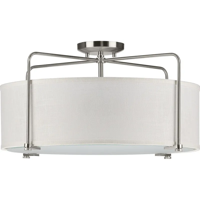 Kempsey Collection Three-Light Semi-Flush Convertible — Progress Lighting LED Post Top Lights  