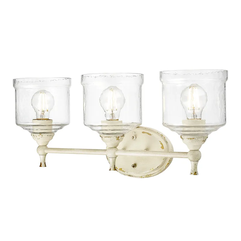 Golden Lighting Keating 3-light Vanity in Antique Ivory — Golden Lighting LED Wall Lights 100.0W 