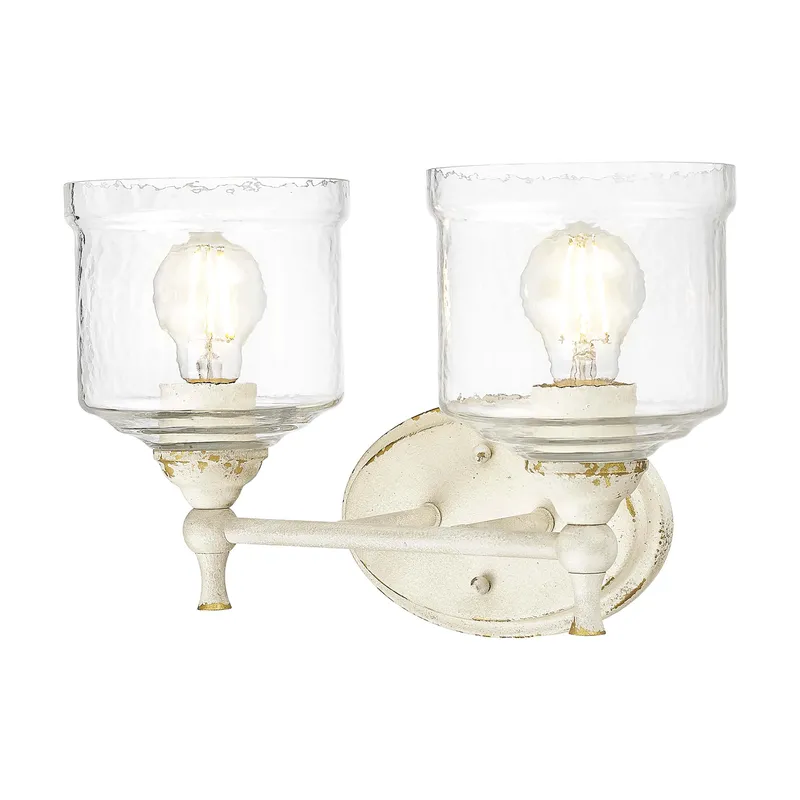 Golden Lighting Keating 2-light Vanity in Antique Ivory — Golden Lighting LED Wall Lights  