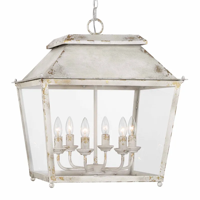 Golden Lighting Abingdon 6-light Pendant in Antique Ivory — Golden Lighting LED Pendant Lights  