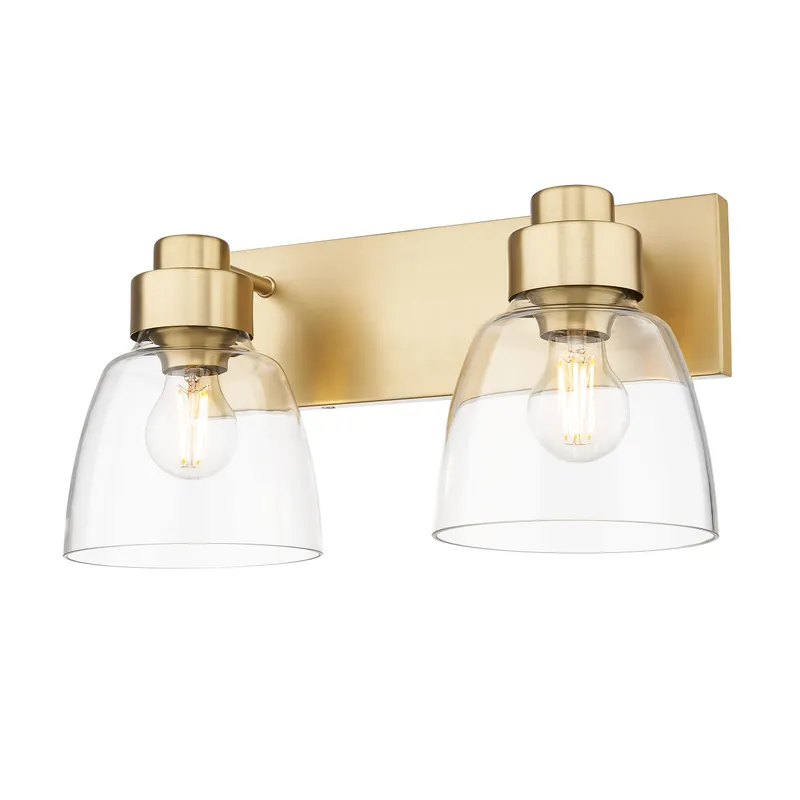 Golden Lighting Remy 2-light Vanity in Brushed Champagne Brass — Golden Lighting LED Wall Lights 60.0W 