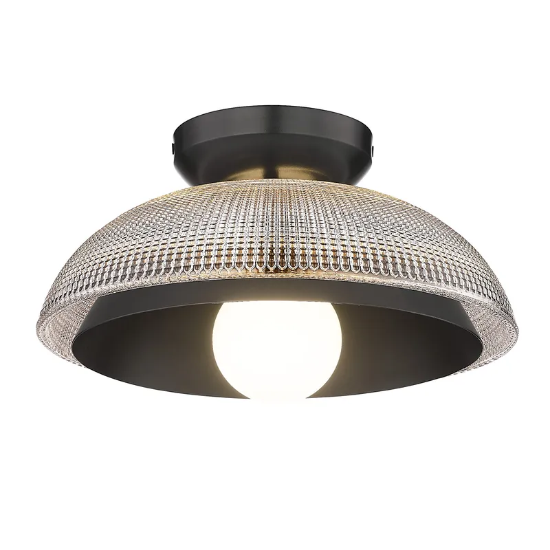 Golden Lighting Crawford 1-light Flush Mount in Matte Black — Golden Lighting LED Ceiling Lights  