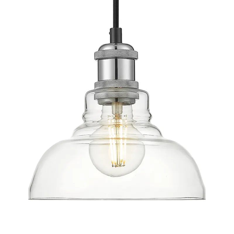 Yep by Golden Lighting Carver 1-light Pendant in Chrome — Golden Lighting LED Pendant Lights 60.0W 