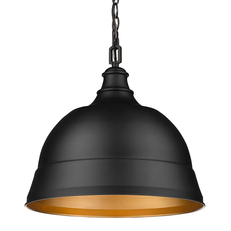 Golden Lighting Rebel 2-light Pendant in Matte Black — Golden Lighting LED Pendant Lights  