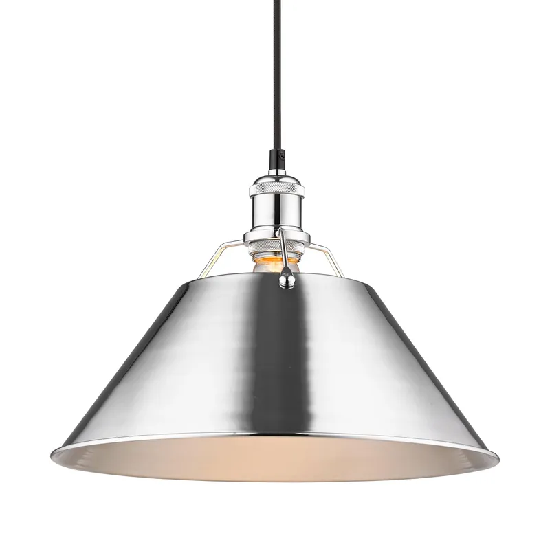 Yep by Golden Lighting Orwell 1-light 14in Pendant in Chrome — Golden Lighting LED Pendant Lights 100.0W 