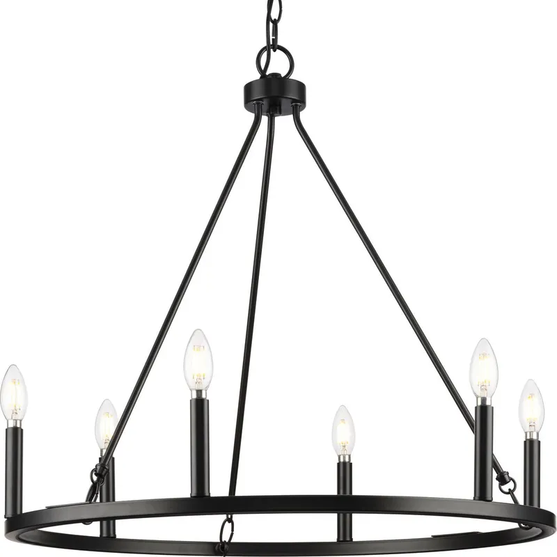 Gilliam Collection Six-Light Chandelier — Progress Lighting LED Landscape Lights  