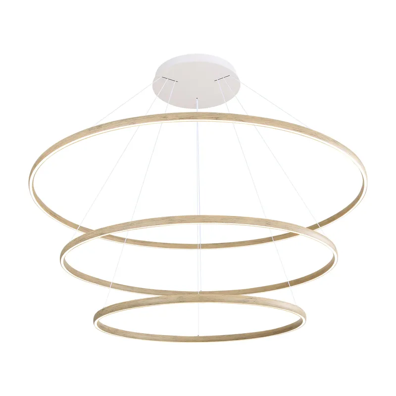 Veritas 71" 3-tier Bi-directional LED Chandelier in Driftwood — Golden Lighting LED Pendant Lights  3000K