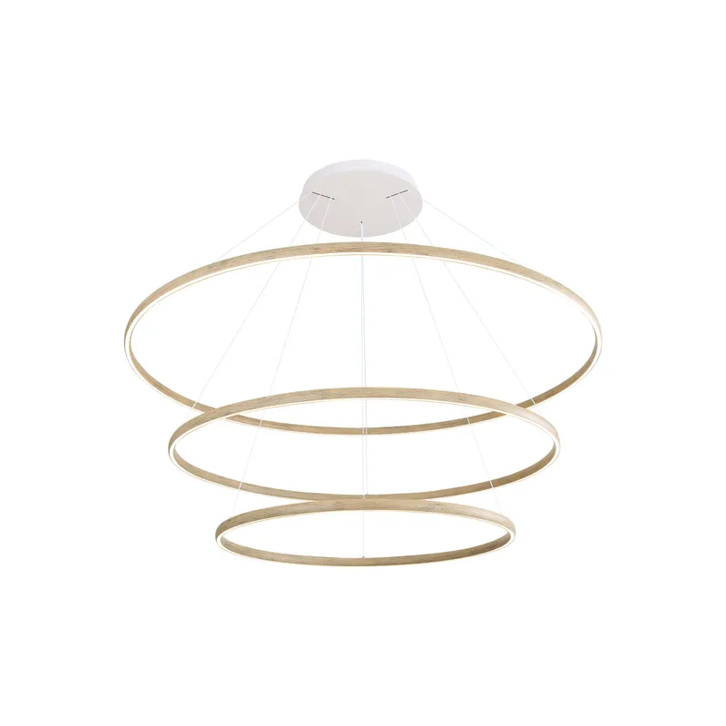Veritas 59" 3-tier Bi-directional LED Chandelier in Driftwood — Golden Lighting LED Pendant Lights  3000K