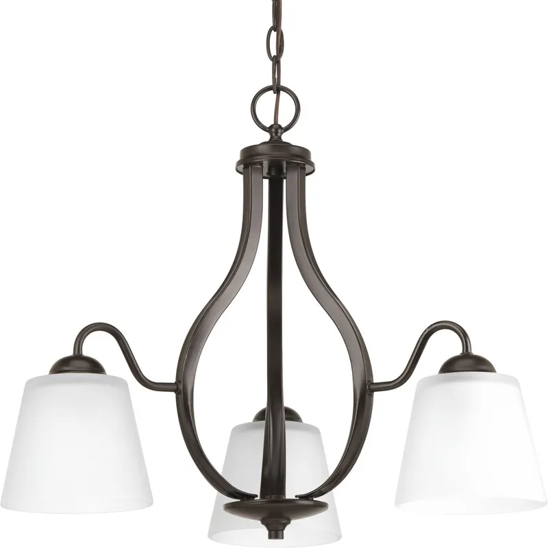Arden Collection Three-Light Etched Glass Chandelier Light — Progress Lighting LED Landscape Lights  