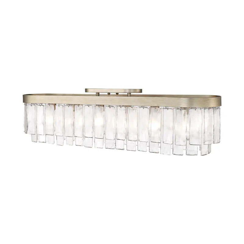 Golden Lighting Ciara 6-light Flush Mount in White Gold — Golden Lighting LED Pendant Lights  