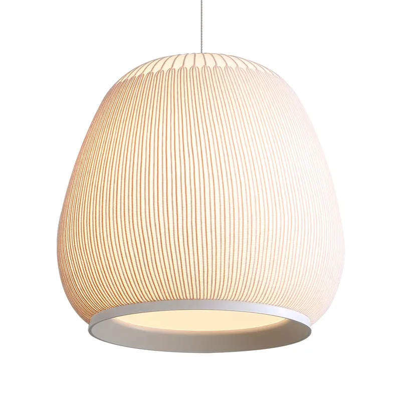 Golden Lighting Tela Integrated LED 18in Pendant in Sand Yellow — Golden Lighting LED Pendant Lights  3000K