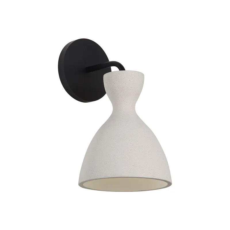 Golden Lighting Aethera Integrated LED Wall Sconce in White Sandstone Cement — Golden Lighting LED Wall Lights  