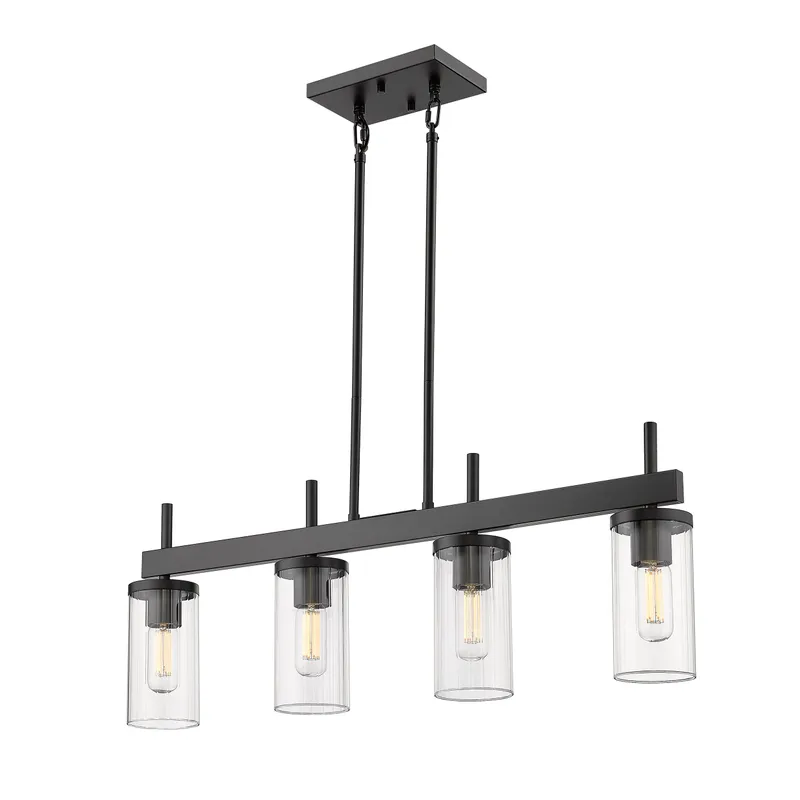 Golden Lighting Winslett 4-light Island Light in Matte Black — Golden Lighting LED Ceiling Lights 60.0W 