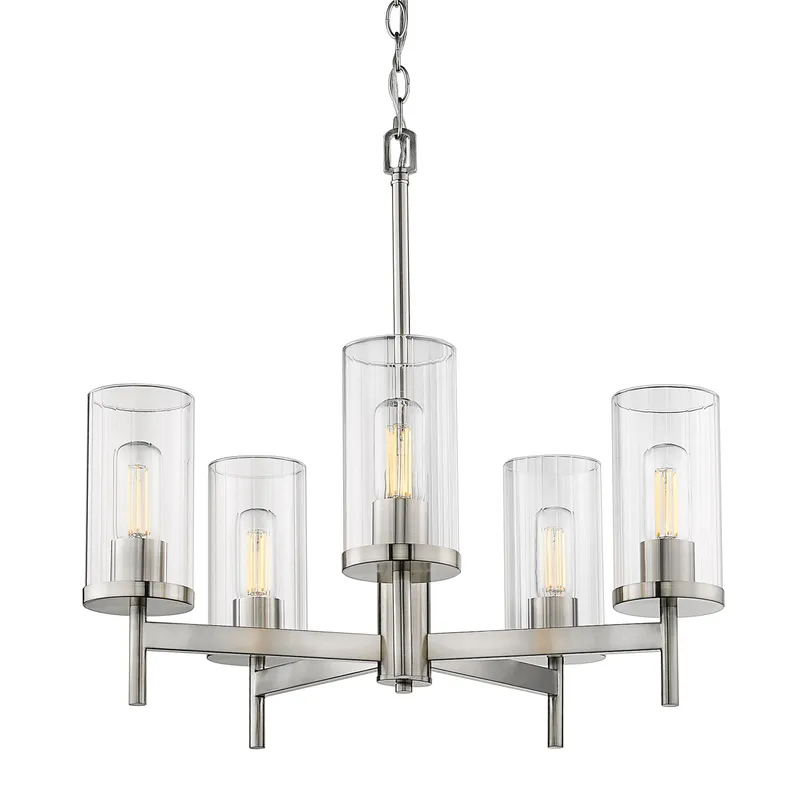 Golden Lighting Winslett 5-light Chandelier in Pewter — Golden Lighting LED Pendant Lights 60.0W 