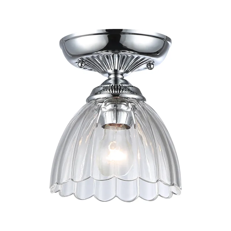 Golden Lighting Audra 1-light 7in Semi-Flush Mount in Chrome — Golden Lighting LED Ceiling Lights  