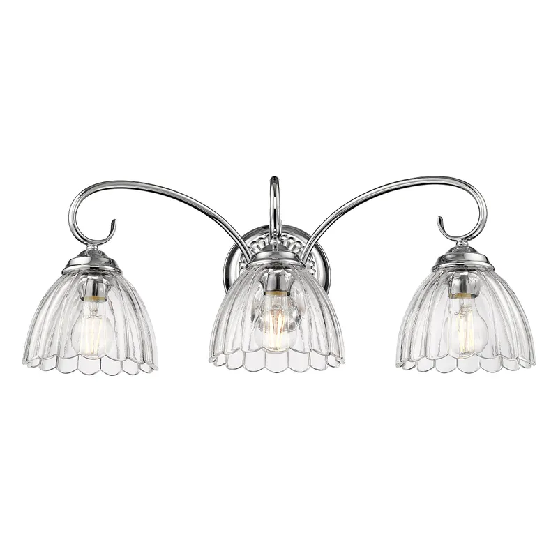 Golden Lighting Audra 3-light Vanity in Chrome — Golden Lighting LED Wall Lights  