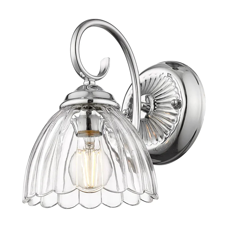 Golden Lighting Audra 1-light Wall Sconce in Chrome — Golden Lighting LED Wall Lights 1.0W 