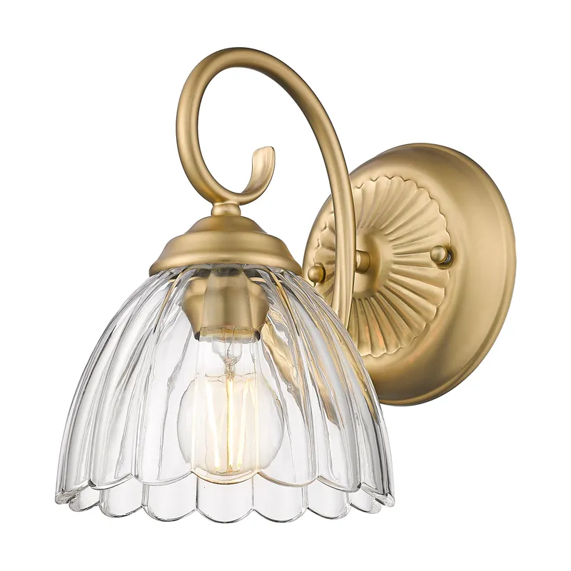 Golden Lighting Audra 1-light Wall Sconce in Brushed Champagne Brass — Golden Lighting LED Wall Lights 1.0W 