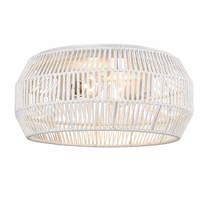 Golden Lighting Marlee 2-light Flush Mount in Matte White — Golden Lighting LED Ceiling Lights 60.0W 