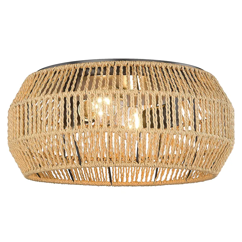Golden Lighting Marlee 2-light Flush Mount in Matte Black — Golden Lighting LED Ceiling Lights 60.0W 