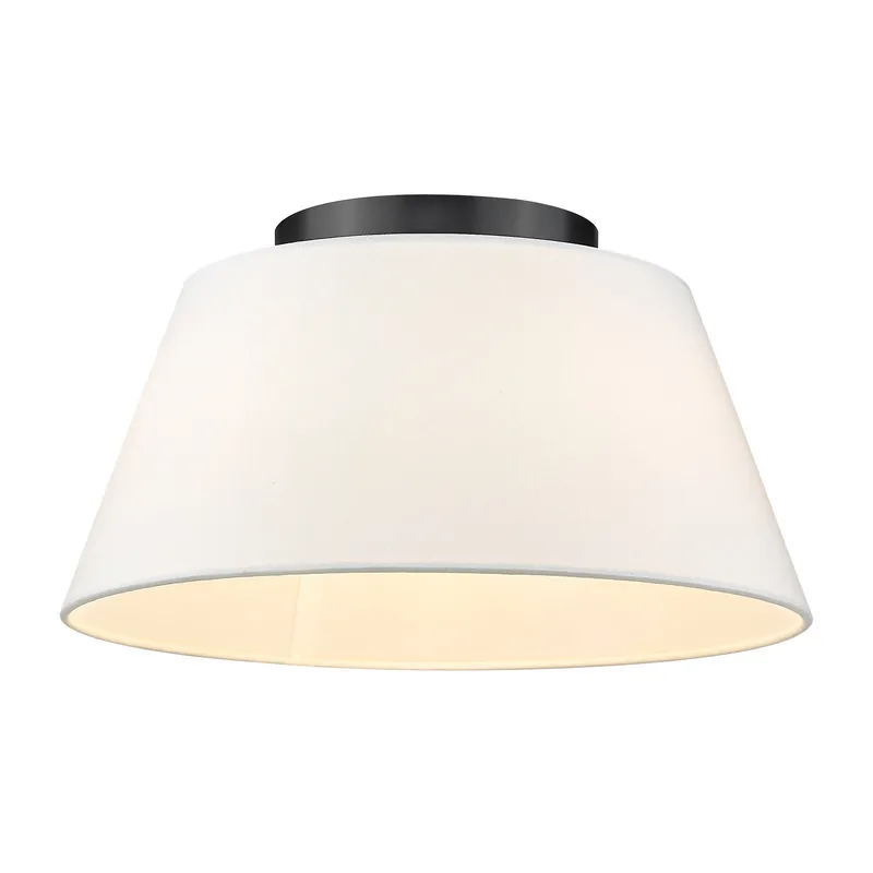 Golden Lighting Penn 3-light Flush Mount in Matte Black — Golden Lighting LED Ceiling Lights  
