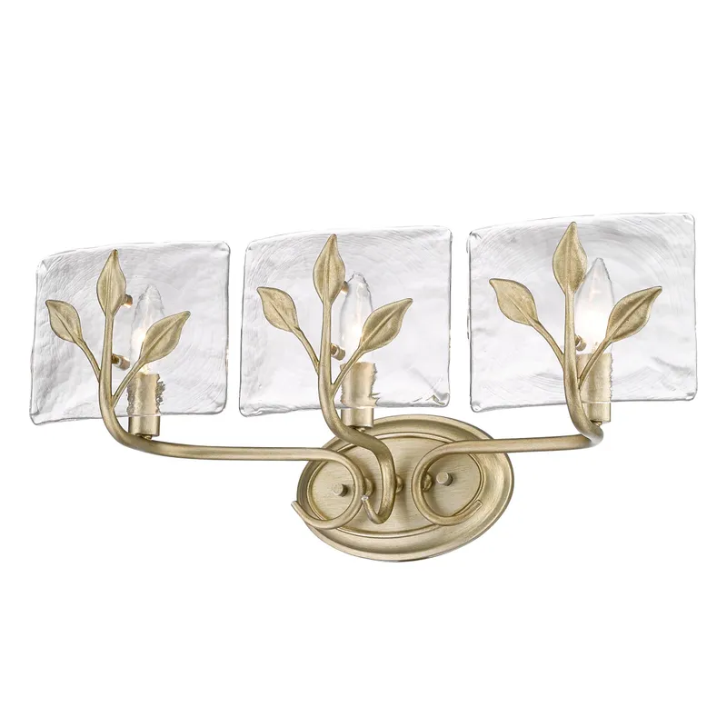 Golden Lighting Calla 3-light Vanity in White Gold — Golden Lighting LED Wall Lights  