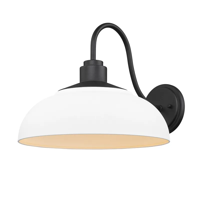 Yep by Golden Lighting Levitt 1-light Outdoor Wall in Natural Black and Natural White shade — Golden Lighting LED Wall Lights  