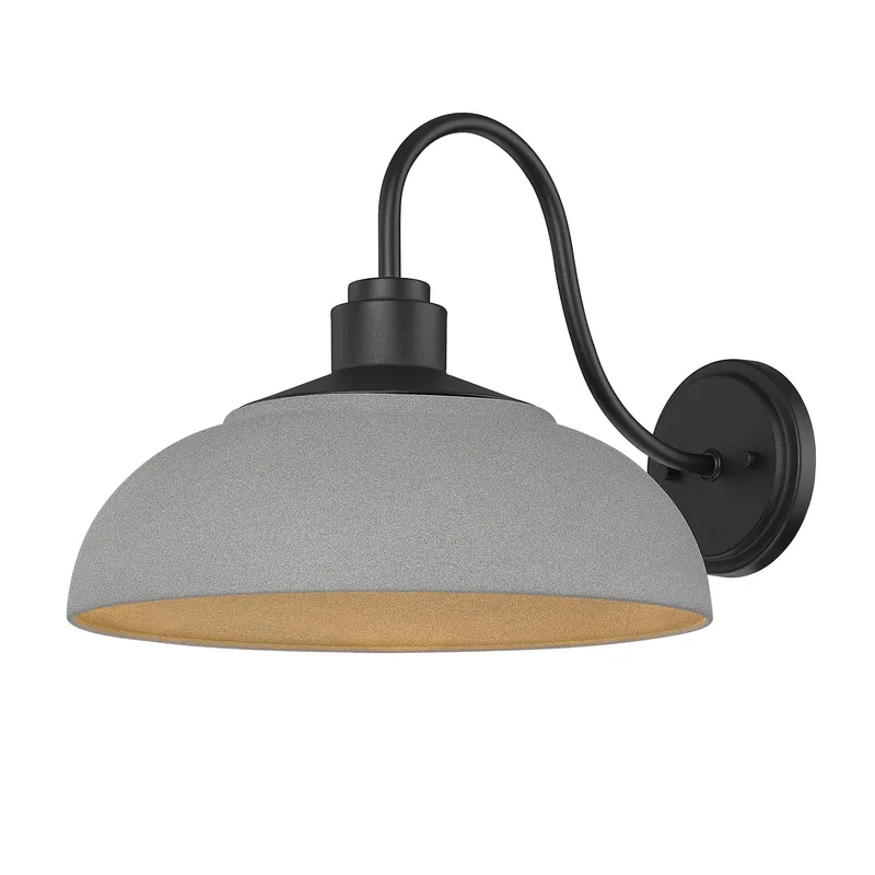 Yep by Golden Lighting Levitt 1-light Outdoor Wall in Natural Black and Natural Gray shade — Golden Lighting LED Wall Lights  
