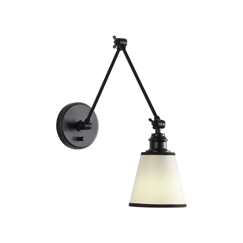 Yep by Golden Lighting Equinox 1-light Swing Arm Wall Lamp with Black Trim shade — Golden Lighting LED Wall Lights 60.0W 