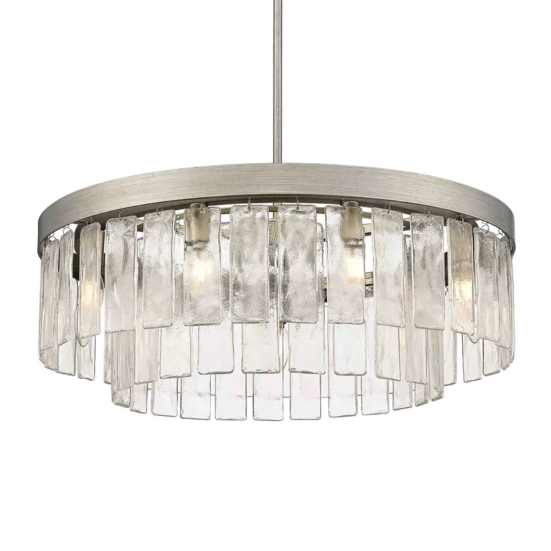 Golden Lighting Ciara 9-light Chandelier in Peruvian Silver — Golden Lighting LED Pendant Lights 60.0W 
