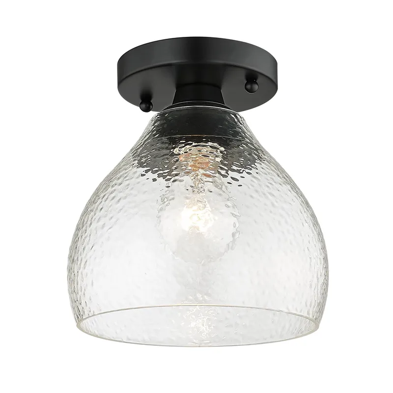 Golden Lighting Ariella 1-light Semi-Flush Mount in Matte Black — Golden Lighting LED Ceiling Lights  
