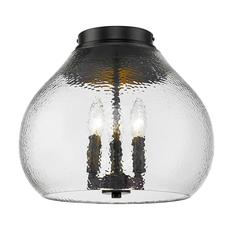 Golden Lighting Ariella 3-light Flush Mount in Matte Black — Golden Lighting LED Ceiling Lights 60.0W 