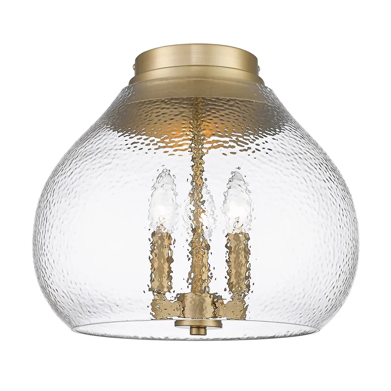 Golden Lighting Ariella 3-light Flush Mount in Brushed Champagne Brass — Golden Lighting LED Ceiling Lights 60.0W 
