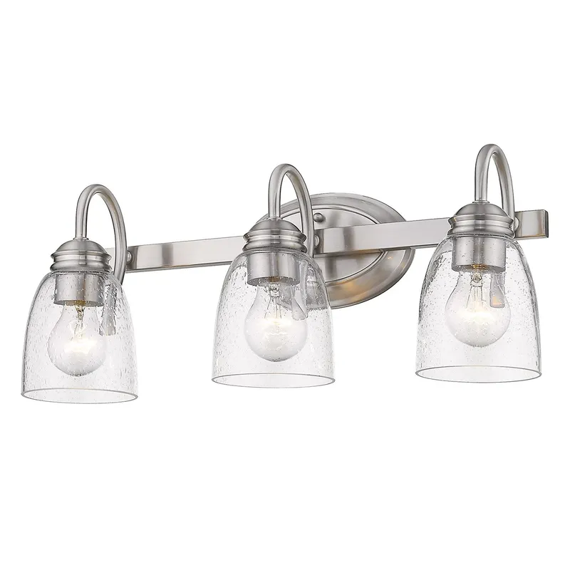 Golden Lighting Parrish 3-light Vanity in Pewter — Golden Lighting LED Wall Lights 60.0W 