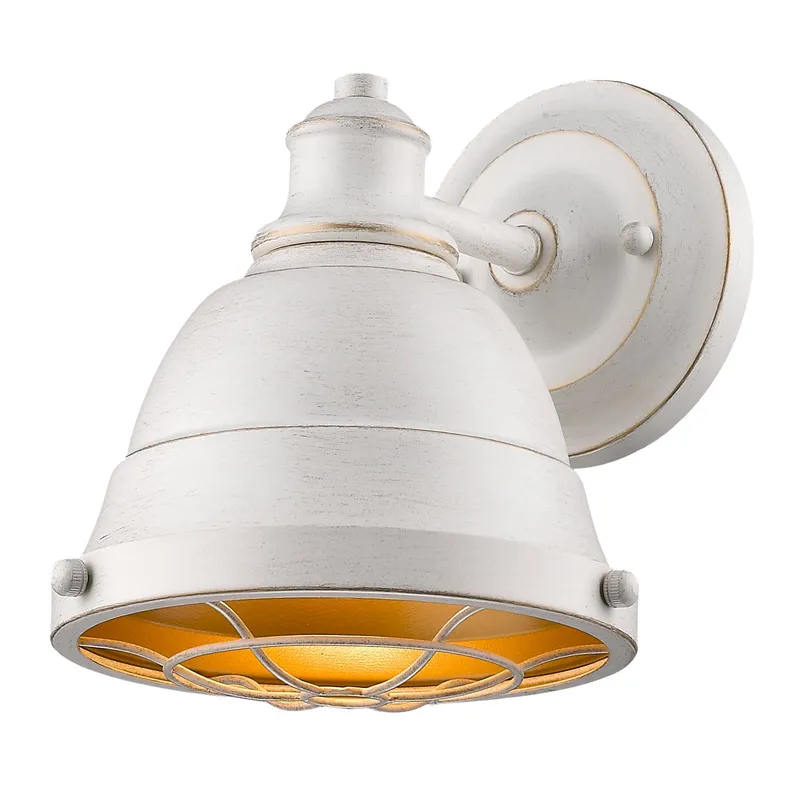 Golden Lighting Bartlett 1-light Vanity in French White — Golden Lighting LED Wall Lights 100.0W 