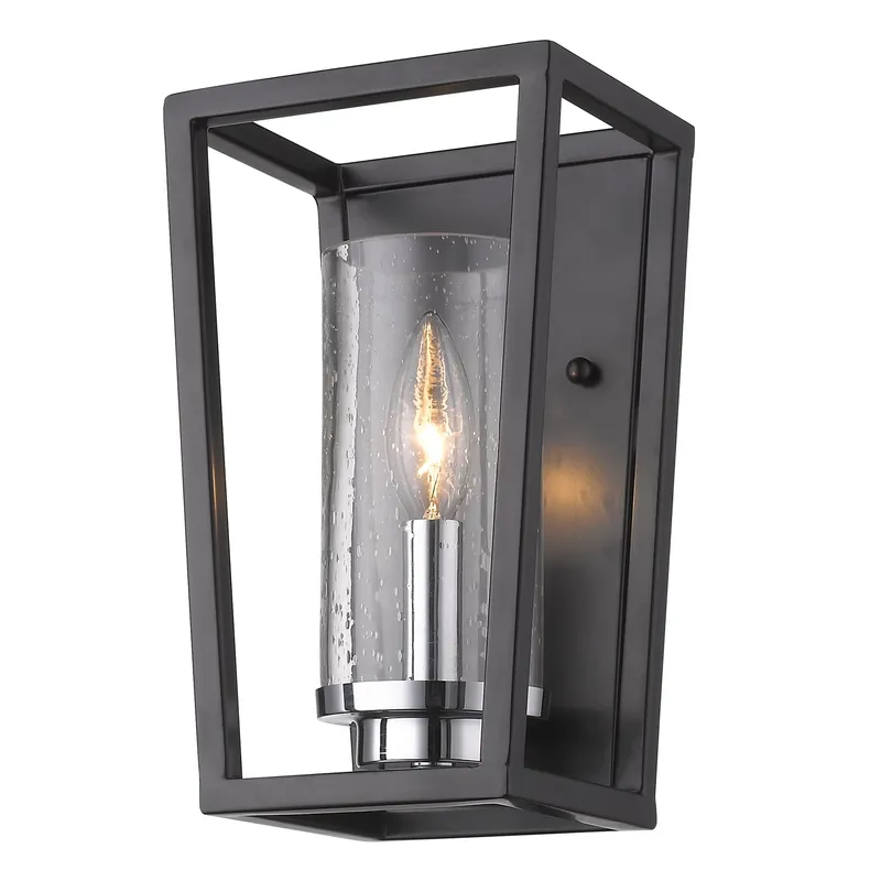 Golden Lighting Mercer 1-light Wall Sconce in Matte Black — Golden Lighting LED Wall Lights 60.0W 