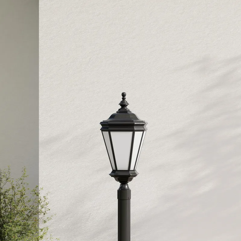 Crawford Collection One-Light Etched Glass Outdoor Post Light — Progress Lighting LED Lighting Controls  