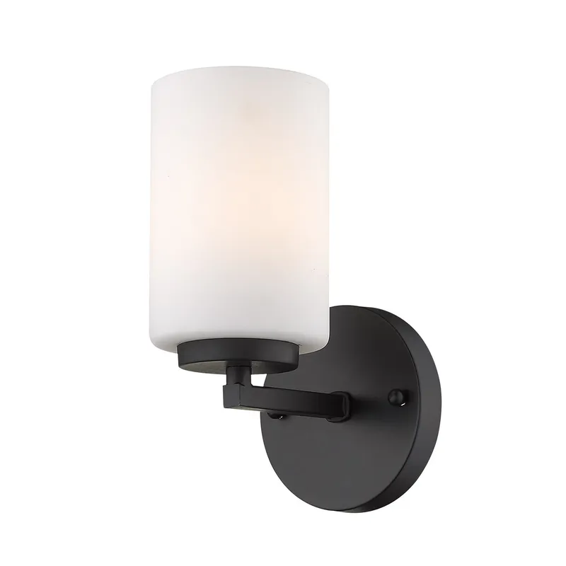 Golden Lighting Manhattan 1-light Vanity in Matte Black — Golden Lighting LED Wall Lights  