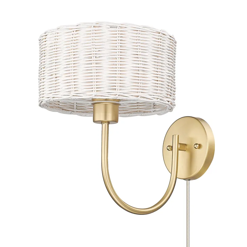Golden Lighting Erma 1-light Wall Sconce in Brushed Champagne Brass — Golden Lighting LED Wall Lights 1.0W 