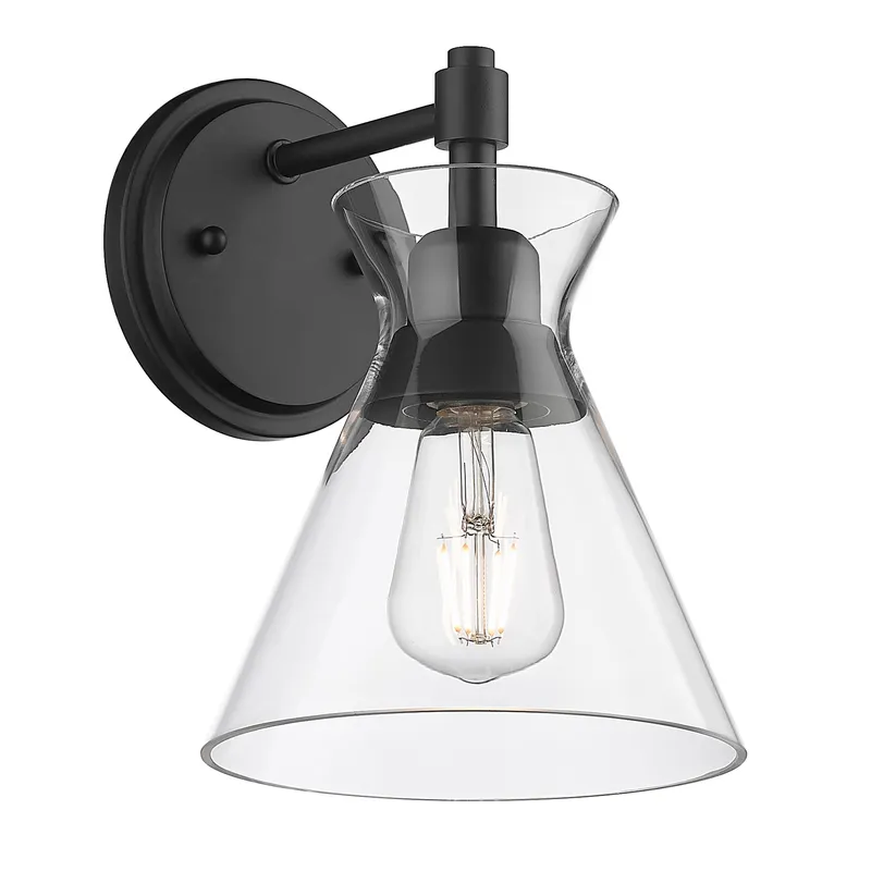 Golden Lighting Malta 1-light Wall Sconce in Matte Black — Golden Lighting LED Wall Lights 1.0W 