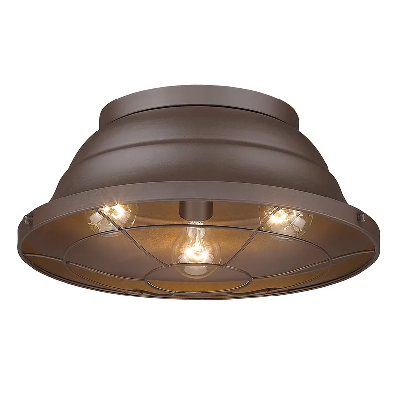 Golden Lighting Bartlett 3-light Outdoor Ceiling in Textured Bronze — Golden Lighting LED Pendant Lights  