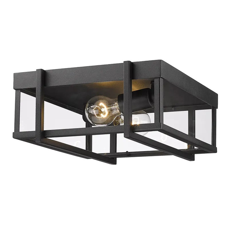 Golden Lighting Tribeca 2-light Outdoor Ceiling in Natural Black — Golden Lighting LED Ceiling Lights  