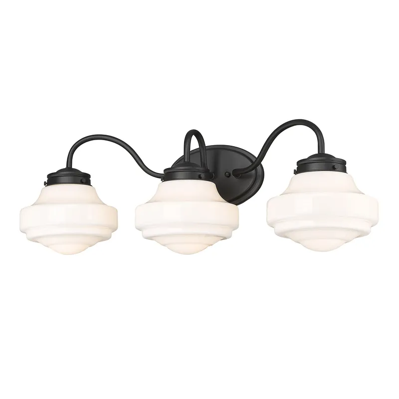 Golden Lighting Ingalls 3-light Vanity in Matte Black — Golden Lighting LED Wall Lights  