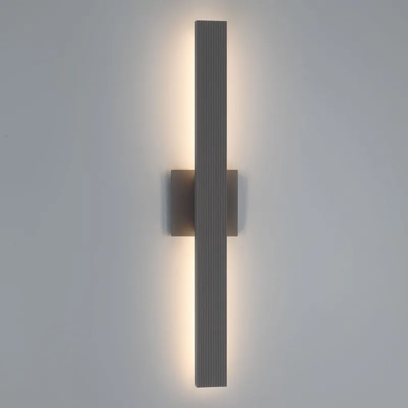 Golden Lighting Enso Integrated LED 24" Outdoor Wall in Smooth Grey — Golden Lighting LED Wall Lights  2700K