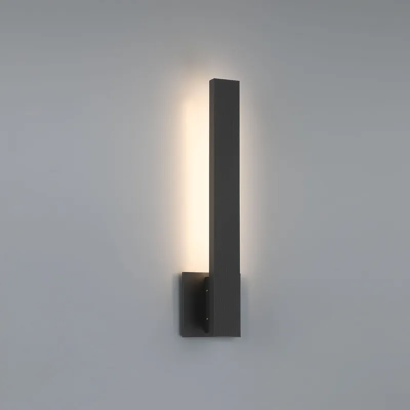 Golden Lighting Enso Integrated LED 18" Outdoor Wall in Textured Black — Golden Lighting LED Wall Lights  