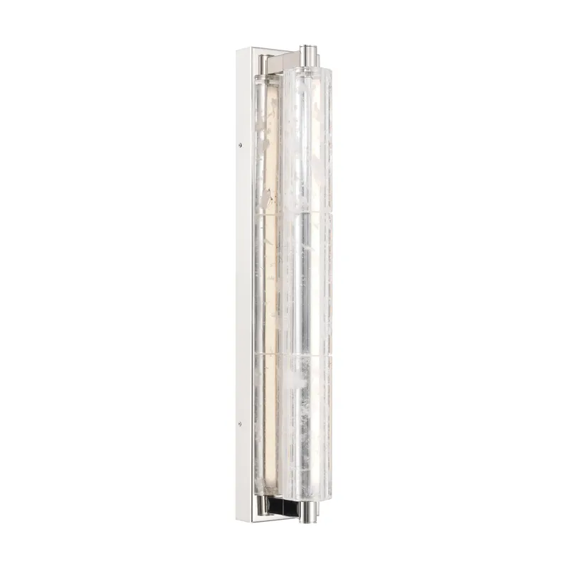 Golden Lighting Crystallo Integrated LED Wall Sconce in Polished Nickel — Golden Lighting LED Wall Lights  3000K