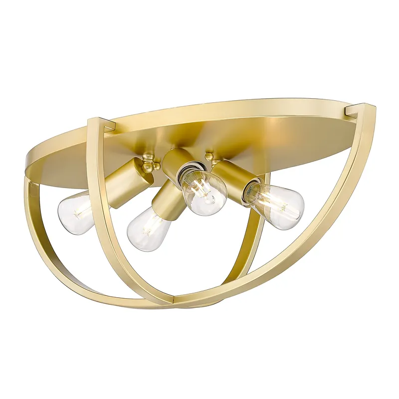 Golden Lighting Colson 4-light Flush Mount in Olympic Gold — Golden Lighting LED Ceiling Lights 60.0W 