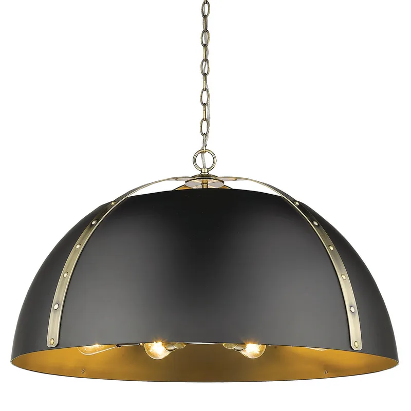 Golden Lighting Aldrich 8-light Chandelier in Aged Brass — Golden Lighting LED Pendant Lights 60.0W 